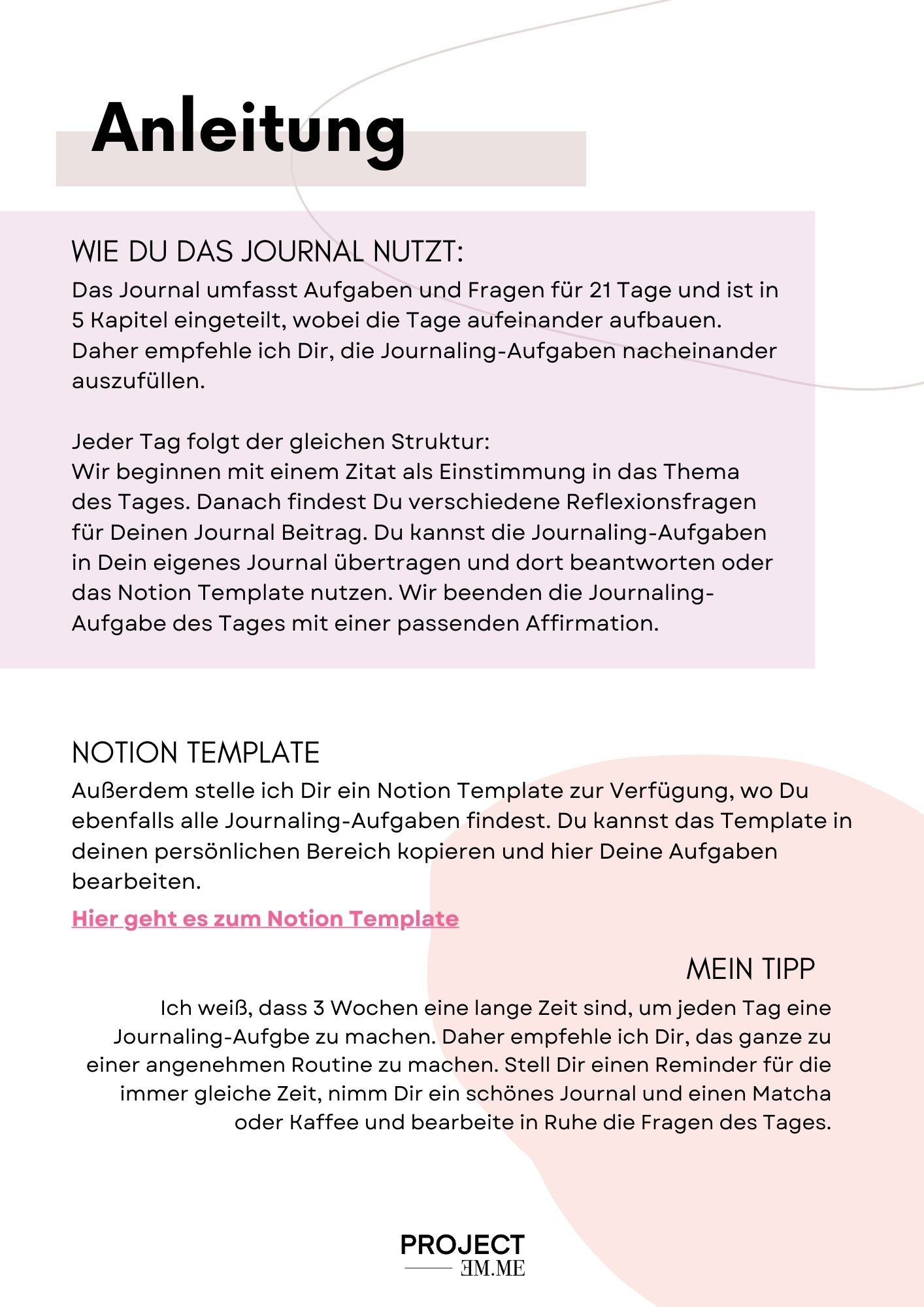 Empowerment Journal für Dein inneres Glow-up